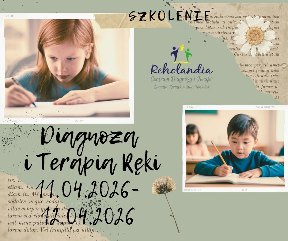 Grafika informacyjna w tle informująca o dacie i cenie szkolenia diagnozy i terapii ręki